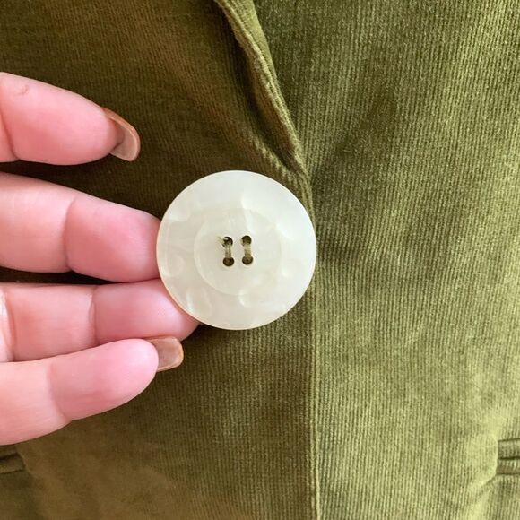 Molly B Moss Green Corduroy Velvet Jacket sz 4 - Picture 2 of 5